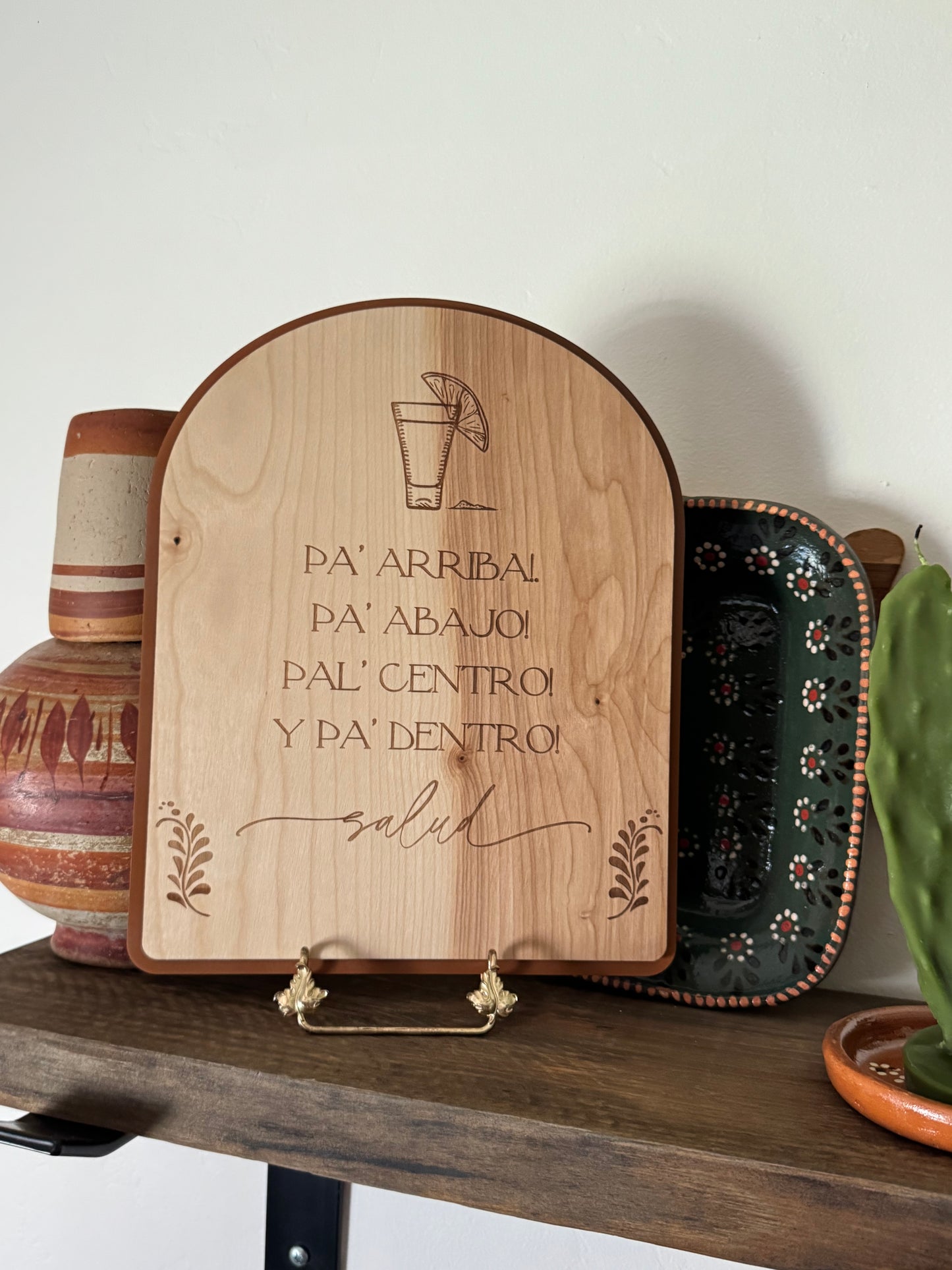 “Pa’ Arriba Pa’ Abajo” Wood Sign | Tequila Decor | Fiesta Decor | Mexican Home Decor | Housewarming Gift | Handmade Laser Engraved