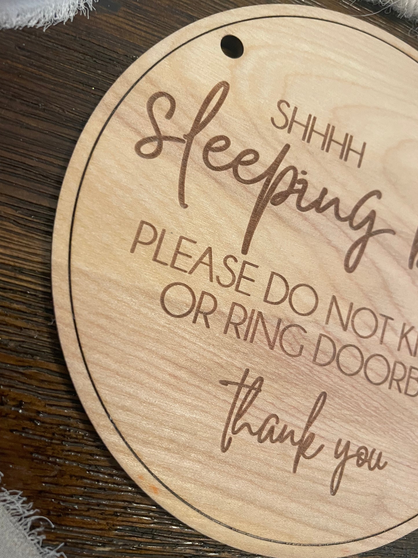 Sleeping baby sign