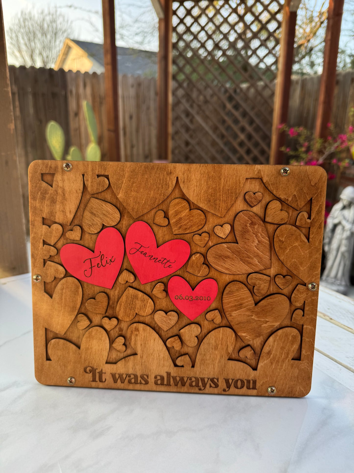 Personalized Wooden heart