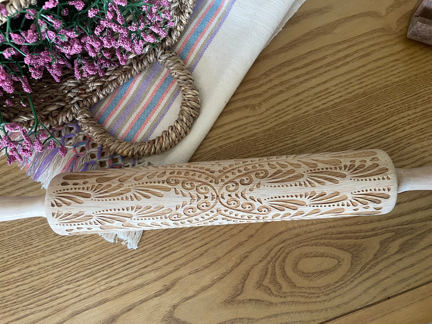Engraved rolling pin