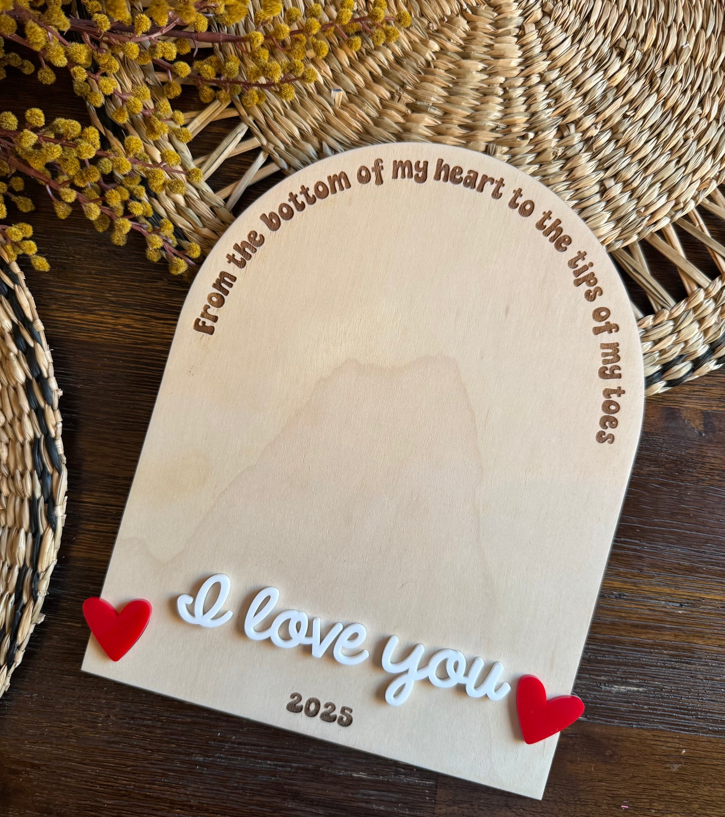 Valentine's Day Footprint Keepsake