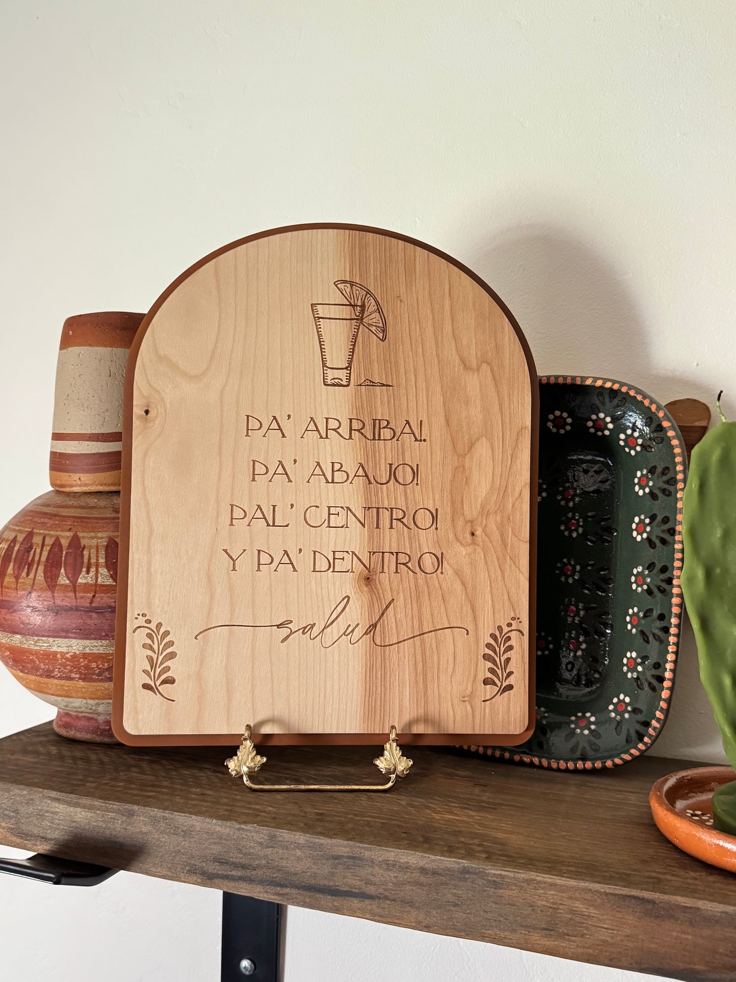 “Pa’ Arriba Pa’ Abajo” Wood Sign | Tequila Decor | Fiesta Decor | Mexican Home Decor | Housewarming Gift | Handmade Laser Engraved