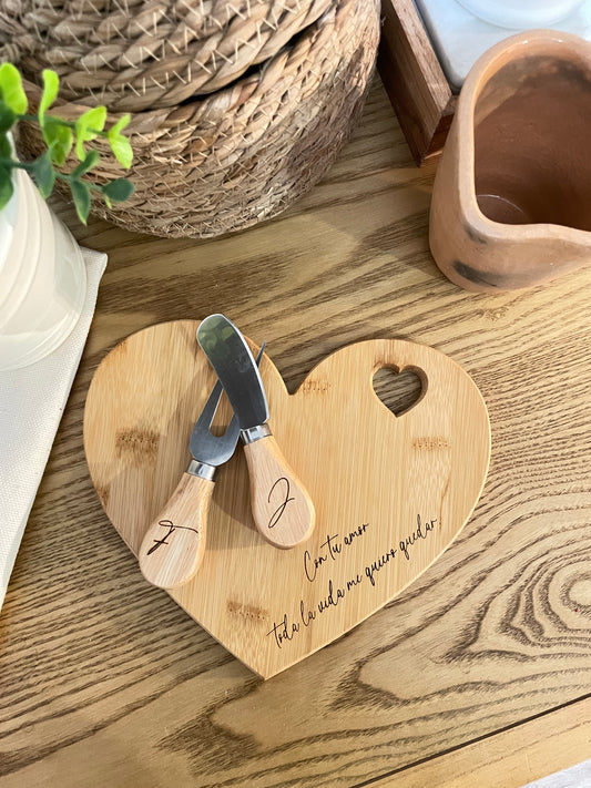 Heart shaped cutting board