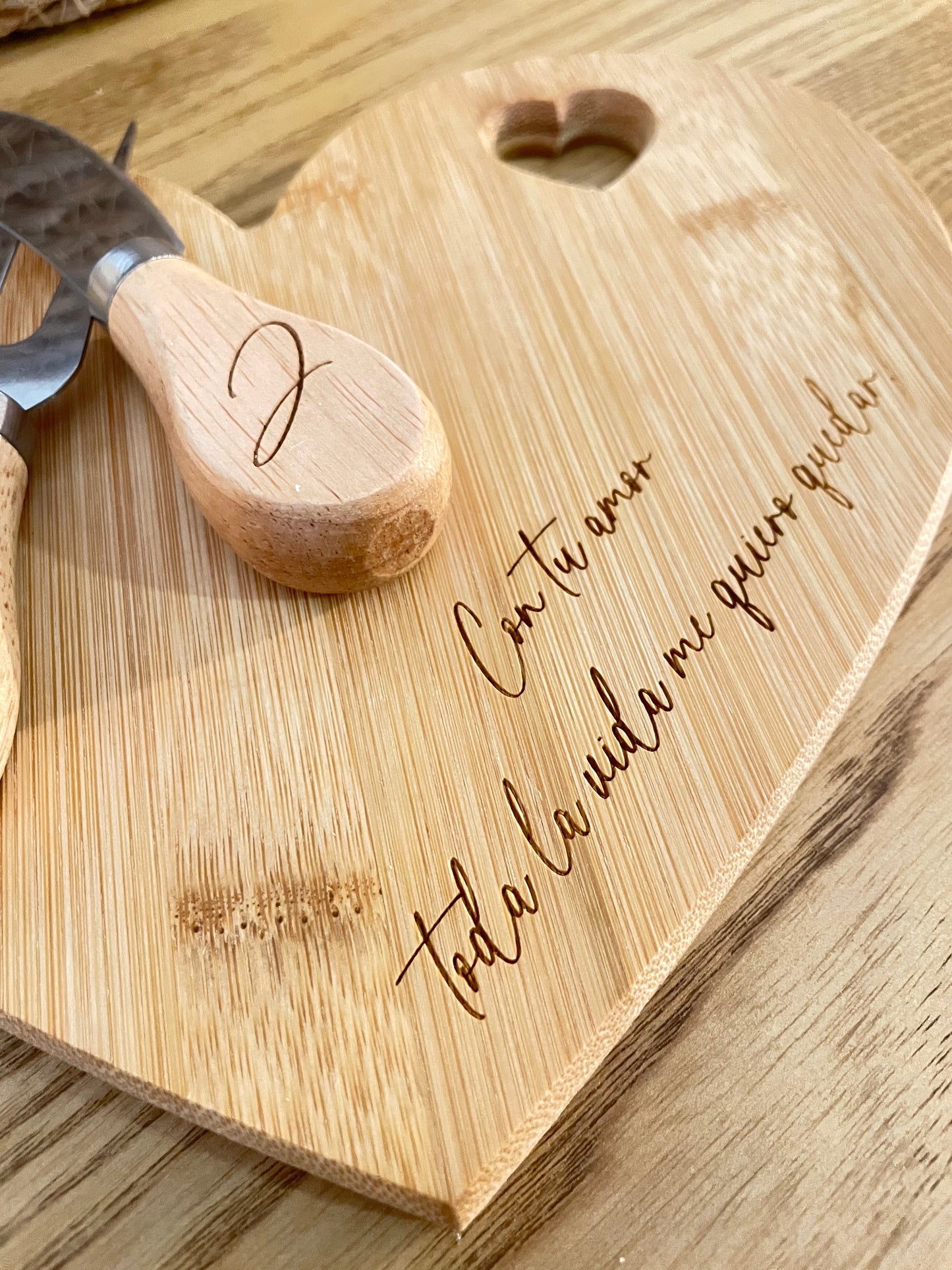 Heart shaped cutting board