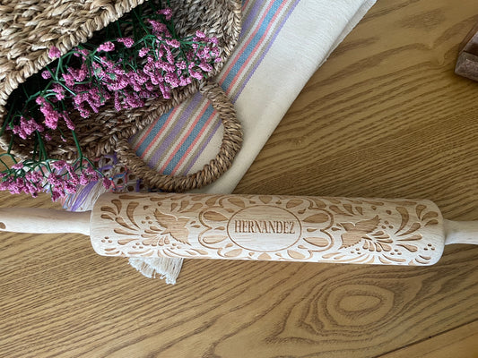 Engraved rolling pin
