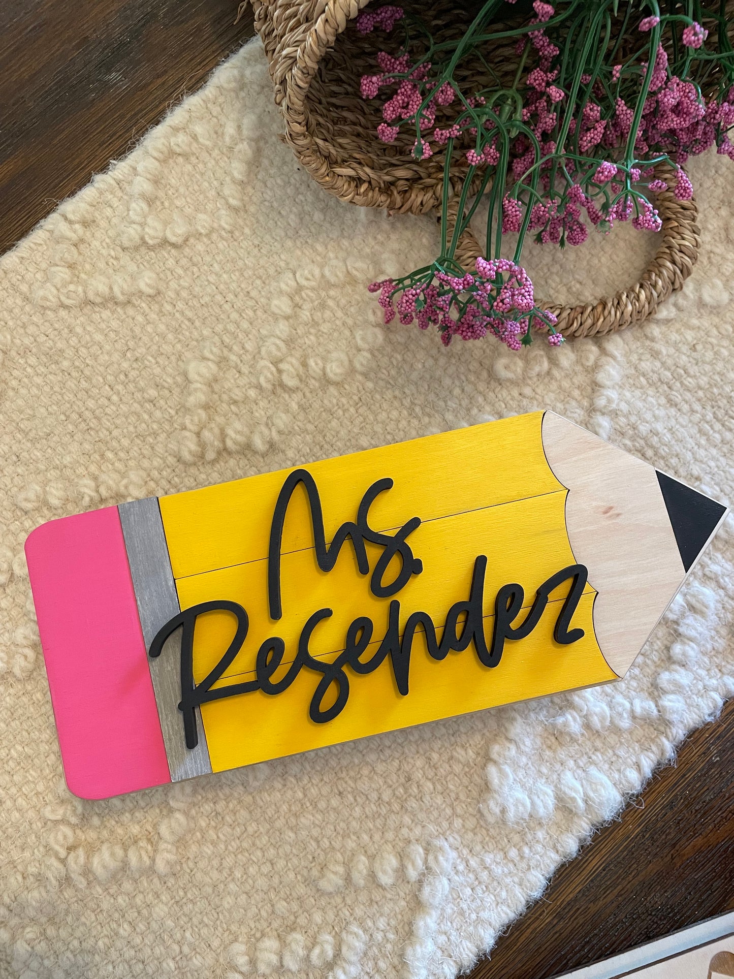 Personalized pencil holder