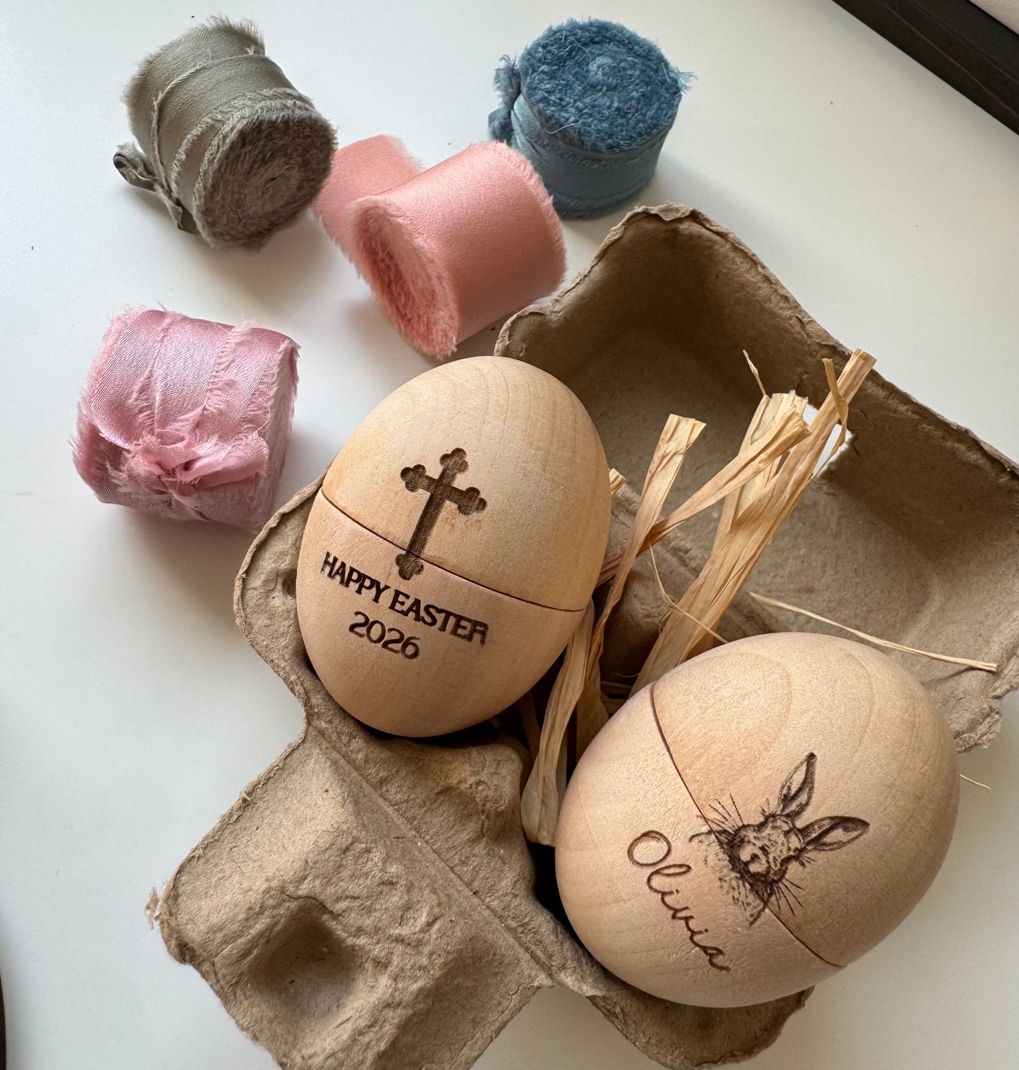 Personalized Wooden Easter Eggs