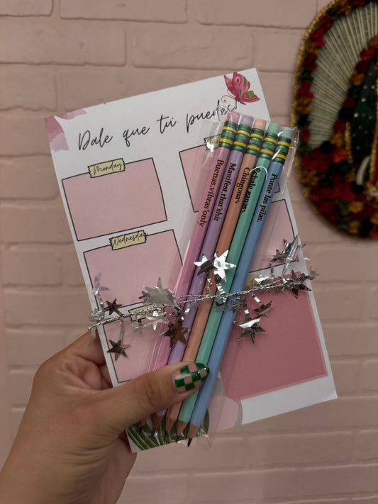 Planner + pencil set