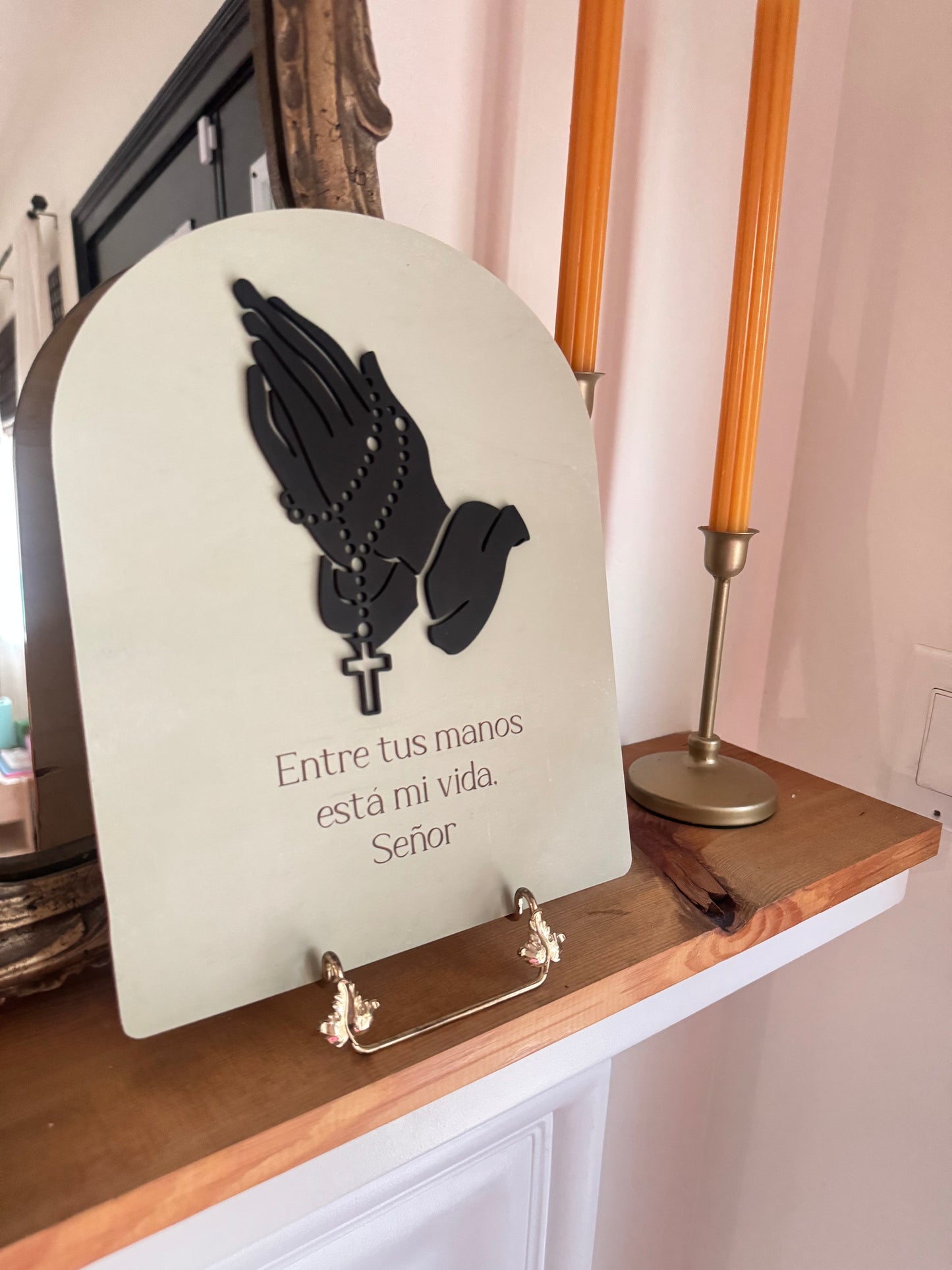 Entre tus manos| Prayer Home Decor
