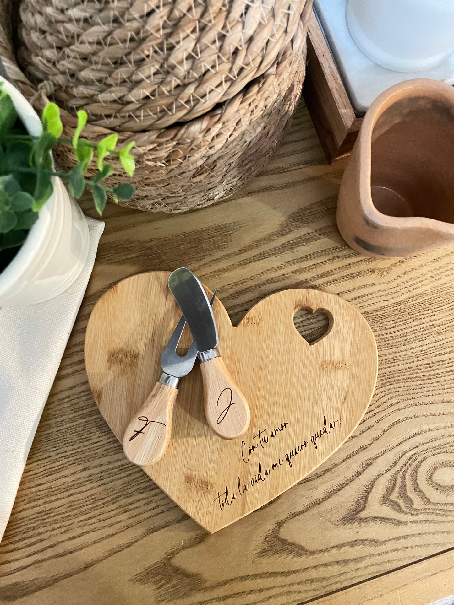 Heart shaped cutting board