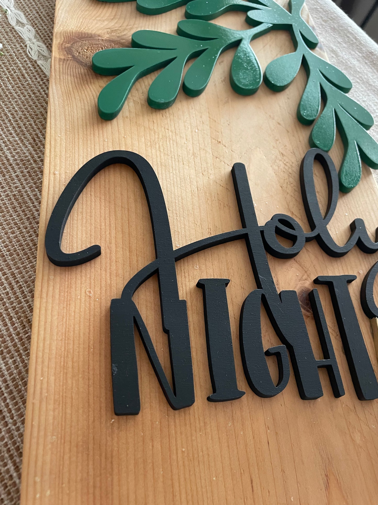 Holy night door sign