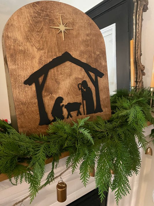 Arched nativity scene