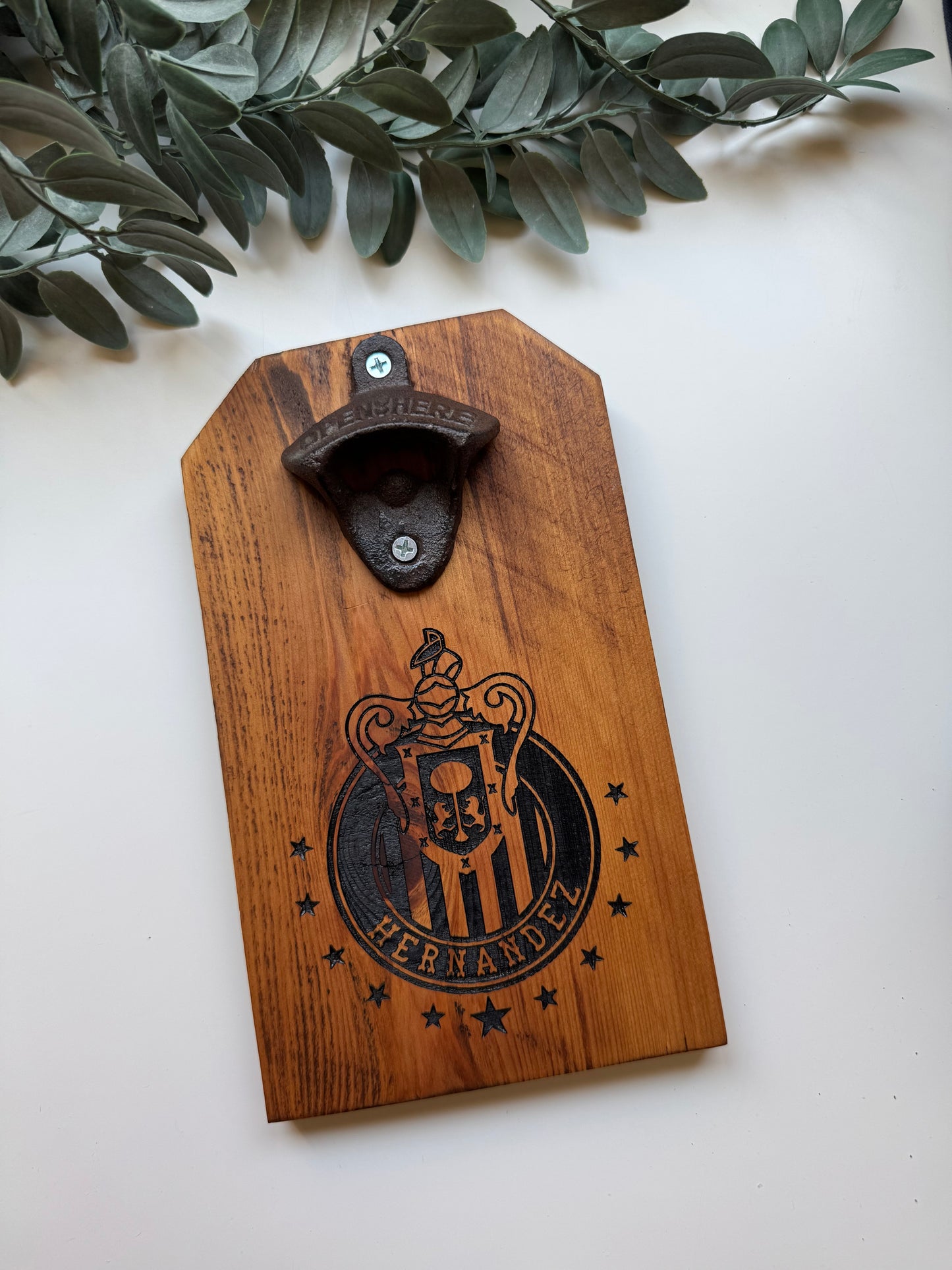 Custom bottle opener